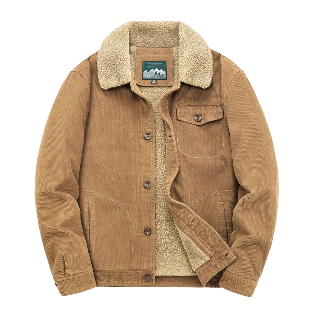 Lekki bawełniany płaszcz outdoorowy z kieszenią na piersi dla mężczyzn