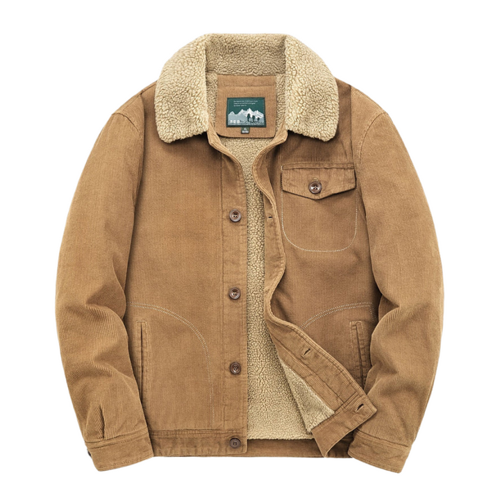 Lekki bawełniany płaszcz outdoorowy z kieszenią na piersi dla mężczyzn