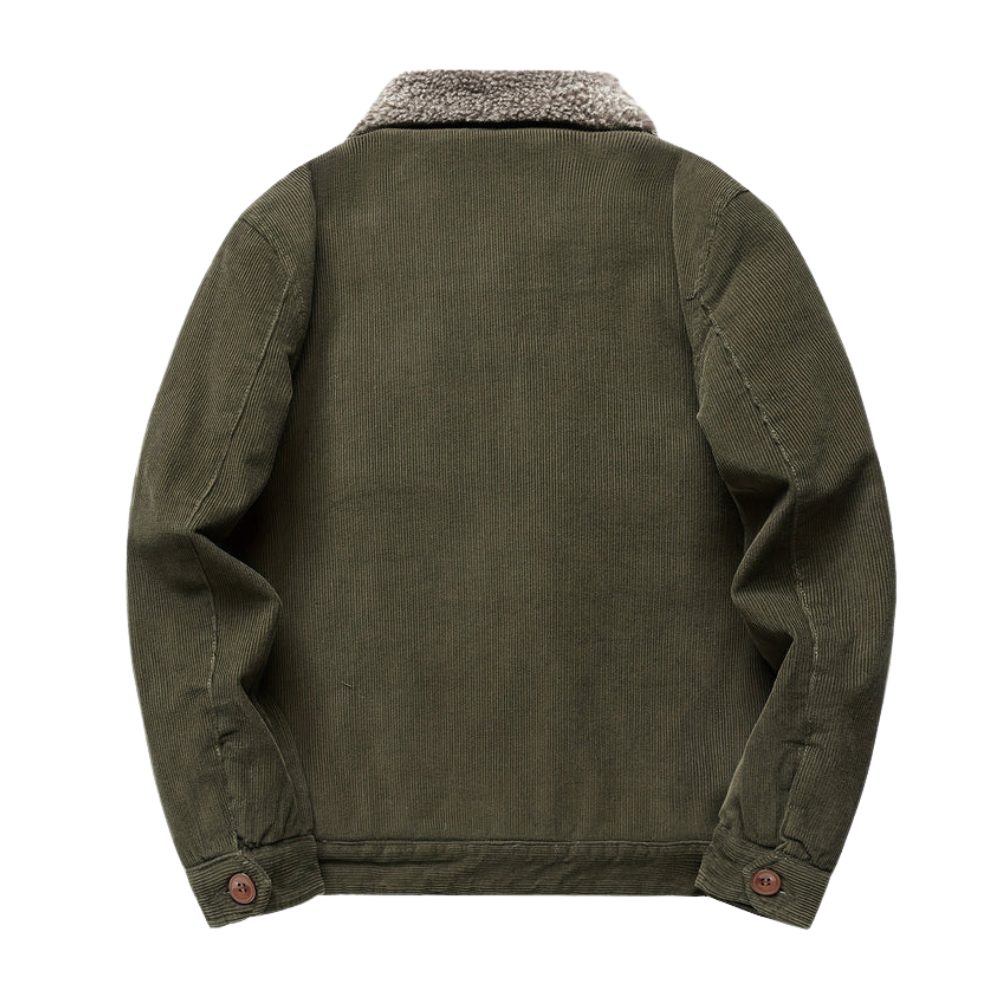 Lekki bawełniany płaszcz outdoorowy z kieszenią na piersi dla mężczyzn