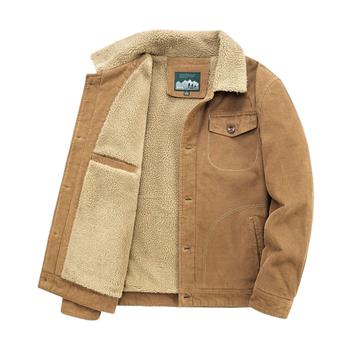 Lekki bawełniany płaszcz outdoorowy z kieszenią na piersi dla mężczyzn